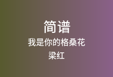 我是你的格桑花简谱_梁红_D调歌曲简谱