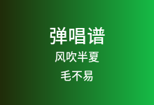 风吹半夏吉他谱_毛不易_C调弹唱六线谱