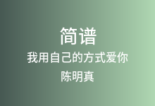 我用自己的方式爱你简谱_陈明真_D调歌曲简谱