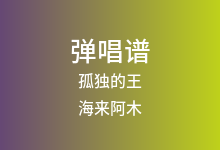 孤独的王吉他谱_海来阿木_C调弹唱六线谱