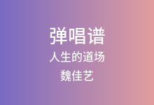 人生的道场吉他谱_魏佳艺_A调弹唱六线谱