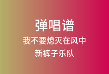 我不要熄灭在风中吉他谱_新裤子乐队_C调弹唱六线谱