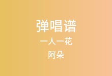 一人一花吉他谱_阿朵_G调弹唱六线谱