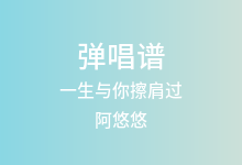 一生与你擦肩过吉他谱_阿悠悠_G调弹唱六线谱