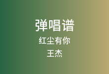 红尘有你吉他谱_王杰_C调弹唱六线谱