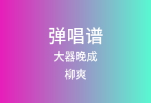 大器晚成吉他谱_柳爽_G调弹唱六线谱