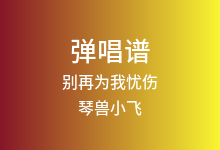 别再为我忧伤吉他谱_琴兽小飞_G调弹唱六线谱