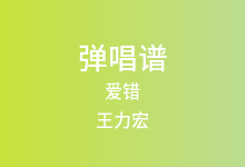 爱错吉他谱_王力宏_C调弹唱六线谱