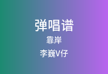 靠岸吉他谱_李巍V仔_D调弹唱六线谱