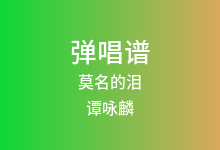 莫名的泪吉他谱_谭咏麟_G调弹唱六线谱