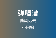 随风远去吉他谱_小阿枫_C调弹唱六线谱