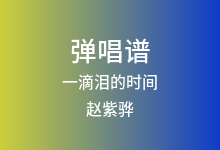 一滴泪的时间吉他谱_赵紫骅_C调弹唱六线谱