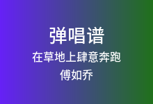 在草地上肆意奔跑吉他谱_傅如乔_C调弹唱六线谱