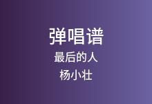 最后的人吉他谱_杨小壮_C调弹唱六线谱