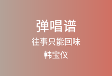 往事只能回味吉他谱_韩宝仪_G调弹唱六线谱