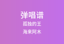 孤独的王吉他谱_海来阿木_G调弹唱六线谱(版本2)