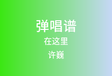 在这里吉他谱_许巍_C调弹唱六线谱