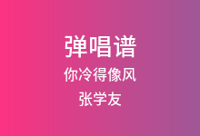 你冷得像风吉他谱_张学友_C调弹唱六线谱