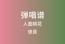人面桃花吉他谱_徐良_G调弹唱六线谱