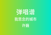 我思念的城市吉他谱_许巍_E调弹唱六线谱