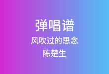 风吹过的思念吉他谱_陈楚生_C调弹唱六线谱