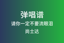 请你一定不要流眼泪吉他谱_尚士达_G调弹唱六线谱