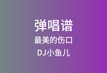 最美的伤口吉他谱_DJ小鱼儿_G调弹唱六线谱
