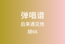 后来遇见他吉他谱_胡66_G调弹唱六线谱