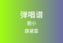 胆小吉他谱_薛黛霏_C调弹唱六线谱