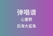 心要野吉他谱_后海大鲨鱼_C调弹唱六线谱(版本2)
