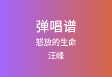 怒放的生命吉他谱_汪峰_D调弹唱六线谱
