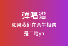 如果我们在余生相遇吉他谱_是二哈ya/RE-D_G调弹唱六线谱