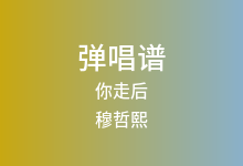 你走后吉他谱_穆哲熙_G调弹唱六线谱