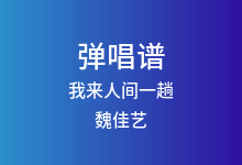 我来人间一趟吉他谱_魏佳艺_G调弹唱六线谱