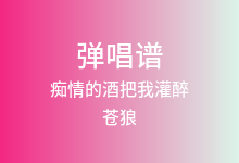 痴情的酒把我灌醉吉他谱_苍狼_C调弹唱六线谱