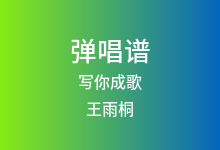 写你成歌吉他谱_王雨桐_C调弹唱六线谱