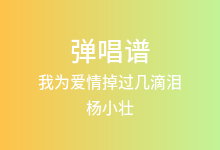 我为爱情掉过几滴泪吉他谱_杨小壮_G调弹唱六线谱
