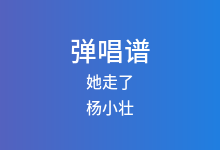 她走了吉他谱_杨小壮_G调弹唱六线谱