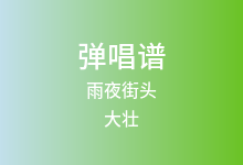 雨夜街头吉他谱_大壮_C调弹唱六线谱