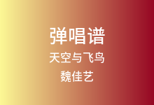 天空与飞鸟吉他谱_魏佳艺_G调弹唱六线谱