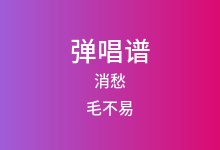 消愁吉他谱_毛不易_G调弹唱六线谱(版本2)