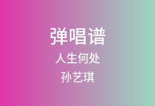 人生何处吉他谱_孙艺琪_C调弹唱六线谱(版本2)