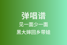 见一面少一面吉他谱_黑大婶回乡带娃_C调弹唱六线谱(版本3)