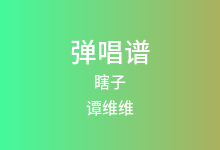 瞎子吉他谱_谭维维/陈楚生_G调弹唱六线谱