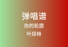 你的轮廓吉他谱_叶琼林_C调弹唱六线谱