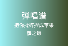 把你揉碎捏成苹果吉他谱_薛之谦_C调弹唱六线谱