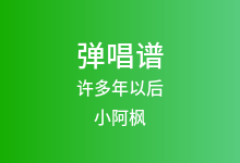 许多年以后吉他谱_小阿枫_G调弹唱六线谱
