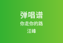 你走你的路吉他谱_汪峰_G调弹唱六线谱