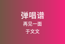 再见一面吉他谱_于文文_G调弹唱六线谱