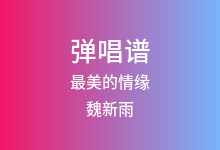 最美的情缘吉他谱_魏新雨_G调弹唱六线谱